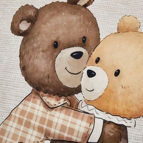PrzytulneMieszkanie.pl PrzytulneMieszkanie.pl Pościel dziecięca z bawełny renforcé TEDDY HENRY beżowa Rozmiar pościeli: 80 x 80 cm | 135 x 200 cm