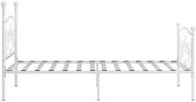 Białe rustykalne łóżko małżeńskie 160x200 cm - Donner