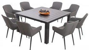 PRATO PARIS solid grey - luksusowy zestaw ogrodowy 8+1