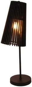 Lampa stołowa czarna ażurowy klosz - V039-Zenuti