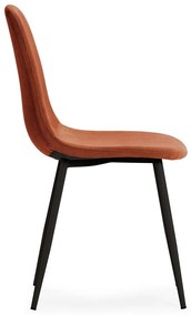 Tapicerowane krzesła zestaw 4 szt. w kolorze terakoty Minka – Marckeric