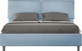 Łóżko bez stelaża tapicerowane 160x190 microfibra Błękitny Sleeper