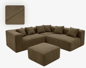 Narożnik Modułowy CERIO Brązowy Boucle Nowoczesny
