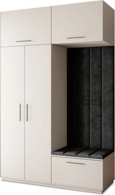 Masseno Garderoba REMA 150/240/60 cm Nowoczesna Szafa do Przedpokoju Kaszmir