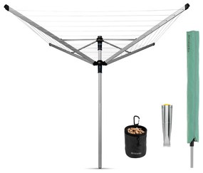 Ogrodowa suszarka na pranie w kolorze srebra 50 m Lift-o-Matic Advance – Brabantia