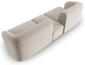 Beżowa aksamitna sofa 246 cm Paolo – Milo Casa