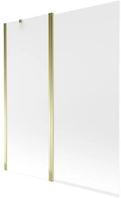 Mexen Flip parawan nawannowy 1-skrzydłowy 140 x 150 cm, szron, złoty - 894-140-101-50-30