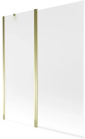 Mexen Flip parawan nawannowy 1-skrzydłowy 140 x 150 cm, szron, złoty - 894-140-101-50-30