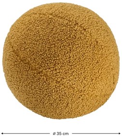 Brązowa poduszka na sofę dziecięcą z materiału bouclé Ball – Wigiwama