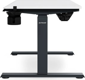 Biurko elektryczne z regulacją wysokości ergonomiczne antracytowo-białe, 1200x600 mm: ARIA