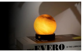 Lampa stołowa LED w ciemnym naturalnym kolorze ze szklanym kloszem (wysokość 9 cm) Sand Storm – Gingko