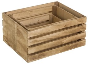 Pojemniki w naturalnym kolorze zestaw 3 szt. 31x23x15 cm – Casa Selección