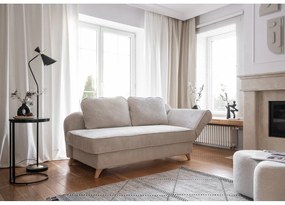 Beżowy sztruksowy szezlong (prawostronny) Chic Charlotte – Miuform