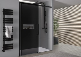 Drzwi prysznicowe przesuwne Soft-Close ze ścianką DX906 FLEX