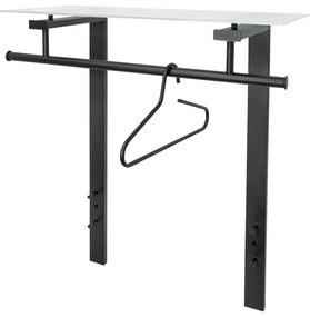 Czarny metalowy wieszak ścienny z półką Dutch – Spinder Design