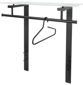 Czarny metalowy wieszak ścienny z półką Dutch – Spinder Design