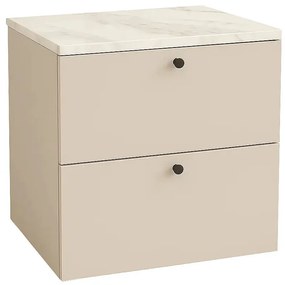 Szafka łazienkowa pod umywalkę kaszmir + marmur R9-P14
