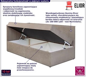 Tapicerowane narożne łóżko dla seniora F8-L26