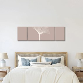 Obraz - Beżowe liście N⁰5 (170x50 cm)
