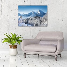 Obraz - Rzut oka na zimowy krajobraz (70x50 cm)