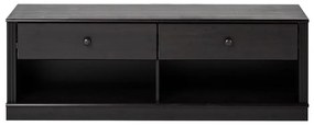 Ciemnobrązowa szafka pod TV z litego drewna sosnowego 137x47 cm Anita – Støraa