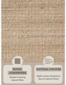 Okrągły dywan z juty w naturalnym kolorze ø 160 cm Bouclé Jaipur – Hanse Home