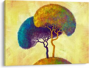 Obraz - Drzewa na wzgórzu (70x50 cm)