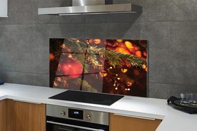 Szklany Panel Lśniąca Bombka Choinkowa