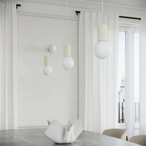 Lampa biurkowa HALO beżowa ryflowana SOLLUX  LIGHTING