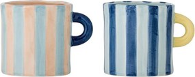 Niebiesko-różowe kubki ceramiczne zestaw 2 szt. 250 ml Phoenix – Bloomingville