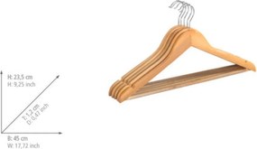 Drewniane wieszaki zestaw 5 szt. Eco – Wenko