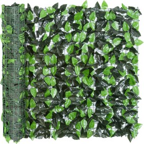 Outsunny Sztuczny Żywopłot, Roślina Wspinająca do Dekoracji Zewnętrznych, Realistyczny Wygląd, 300 cm×100 cm, Ciemnozielony