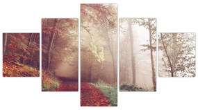 Obraz - Jesienny spacer po lesie (125x70 cm)