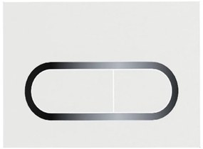 Ravak X01455 - Przycisek spłukujący CHROME 24,7 x 16,5 cm biały