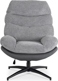 Fotel Wypoczynkowy Obrotowy ASTURIA do Salonu Szary Nowoczesny
