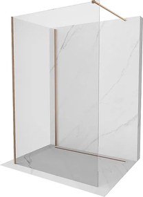 Mexen Kioto ścianka prysznicowa Walk-in 115 x 110 cm, transparent, miedź szczotkowana - 800-115-212-65-00-110