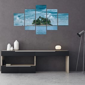 Obraz - wyspa na morzu (125x70 cm)