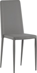 Cleo - 4-częściowy fotel z szarej ekoskóry