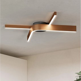 Eglo 901863 - LED RGBW ściemnialna lampa sufitowa FOLCINO-Z 2xLED/18W/230V miedziana/czarna