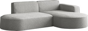 Narożnik Parma Studio, do salonu, tkanina Quelle, prawy, jasnoszary (83)
