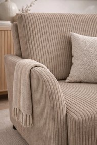 Masseno Sofa TIGO z funkcją spania i pojemnikiem na pościel, Rozkładana sofa - Brązowy, POSO 3