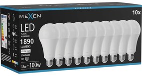 Mexen Nova 10x żarówka LED E27, A70, 18W, Neutralna - 4000K, 1890 lm - L100-E27-1840-01x10