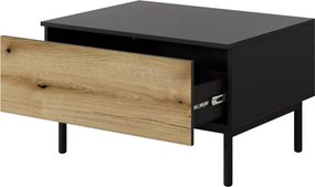 Designerski stolik kawowy Luvio - dąb evoke + czarny do salonu