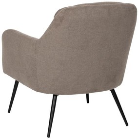 Szarobrązowy fotel z tkaniny szenilowej Classic – Ixia