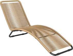 Outsunny Leżanka ogrodowa z rattanu leżak S-forma z stalową ramą brązowy | Aosom PL