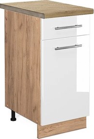 Szafka dolna do kuchni biały wysoki połysk 40x60x82 fame-line
