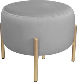 Pufa OLA loft ławka podnóżek metal : Kolor Stelaża - Złoty, Kolor tkaniny - VELVET - MG17, Typ tkaniny - Velvet