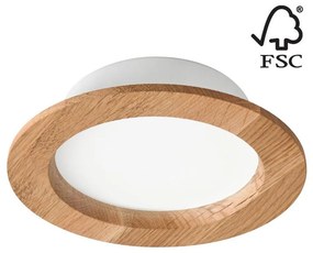 LED Oprawa wpuszczana WOODY SPOT LED/12,5W/230V 4000K dąb ø 16 cm