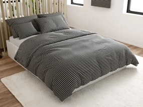 PrzytulneMieszkanie.pl PrzytulneMieszkanie.pl Pościel z kory ARLENA BLEND czarna hotelowa kieszeń Rozmiar pościeli: 70 x 90 cm | 140 x 200 cm