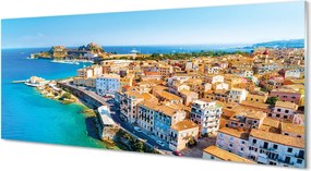 Panel Szklany Nadmorskie Miasteczko w Grecji